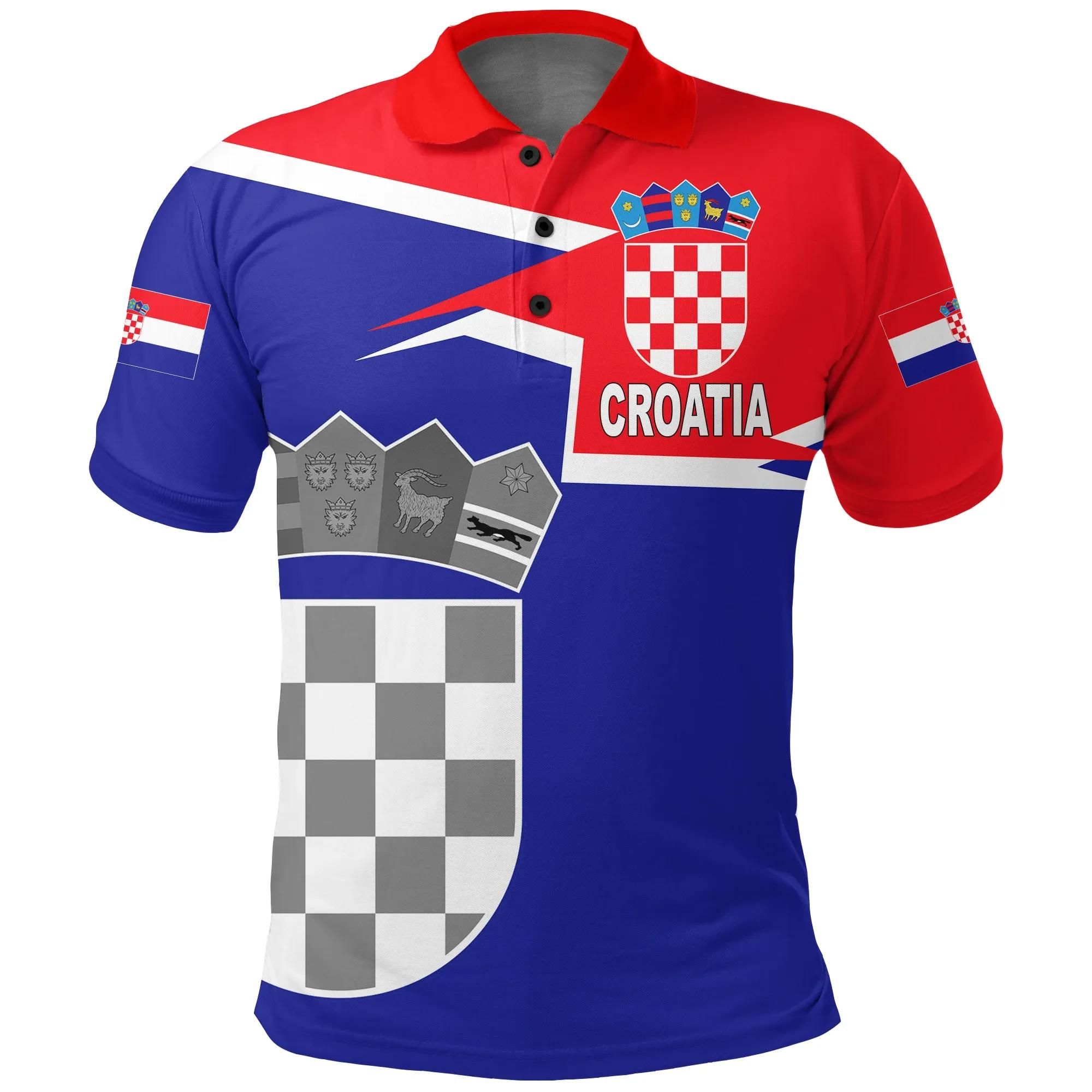 Croatia Coat Polo Shirt Of Arms - Style A27 Croatia Coat Polo Shirt Of Arms - Style A27