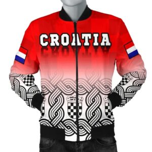 Croatia Men's Bomber Jacket - Croatian Wattle Coat Of Arms - BN18 Bomber Jacket