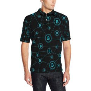 Cryptocurrency Pattern Print Design 01 Men Polo Shirt
