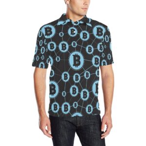 Cryptocurrency Pattern Print Design 02 Men Polo Shirt