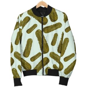 Cucumber Pickle Print Pattern Women Casual Bomber Jacket