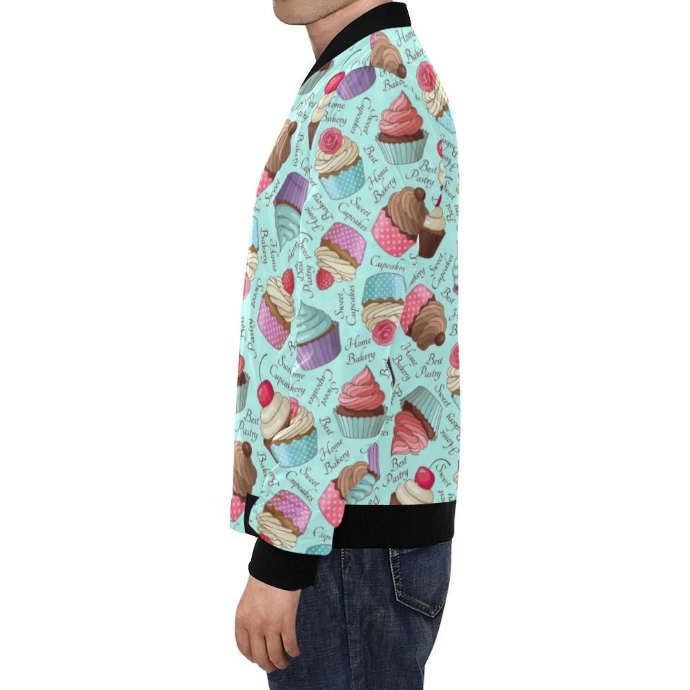Cupcake-Blue-Pattern-Print-Mens-Bomber-Jacket-1