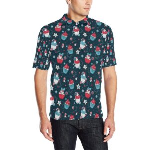 Cupcake Pattern Print Design 03 Men Polo Shirt