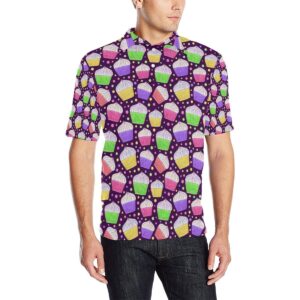 Cupcake Pattern Print Design Cp07 Men Polo Shirt