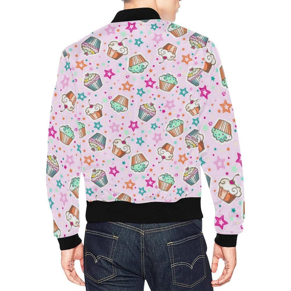 Cupcake-Pattern-Print-Mens-Bomber-Jacket-2