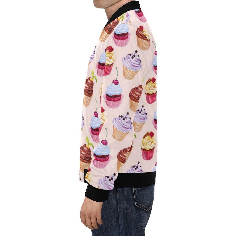 Cupcake-Pink-Pattern-Print-Mens-Bomber-Jacket-1