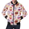 Cupcake Pink Pattern Print Mens Bomber Jacket