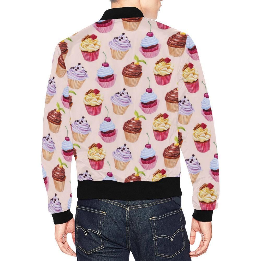 Cupcake-Pink-Pattern-Print-Mens-Bomber-Jacket-2