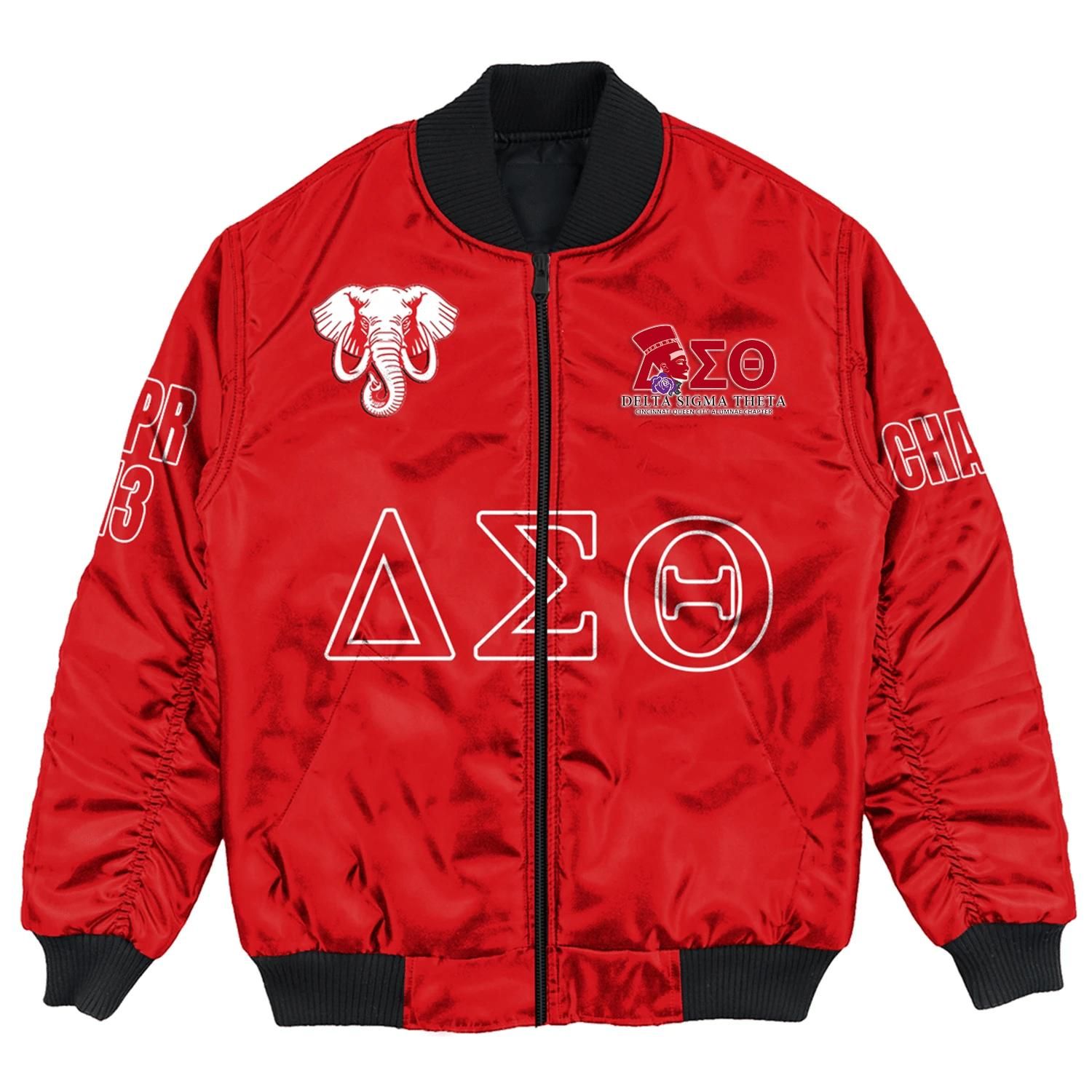 (Custom) Africa Zone Jacket - Cincinnati Queen City Alumnae Chapter Bomber Jackets A31 Bomber Jacket (Custom) Africa Zone Jacket - Cincinnati Queen City Alumnae Chapter Bomber Jackets A31 Bomber Jacket