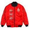 (Custom) Africa Zone Jacket - Delta Sigma Theta (Red) Bomber Jackets A31 Bomber Jacket
