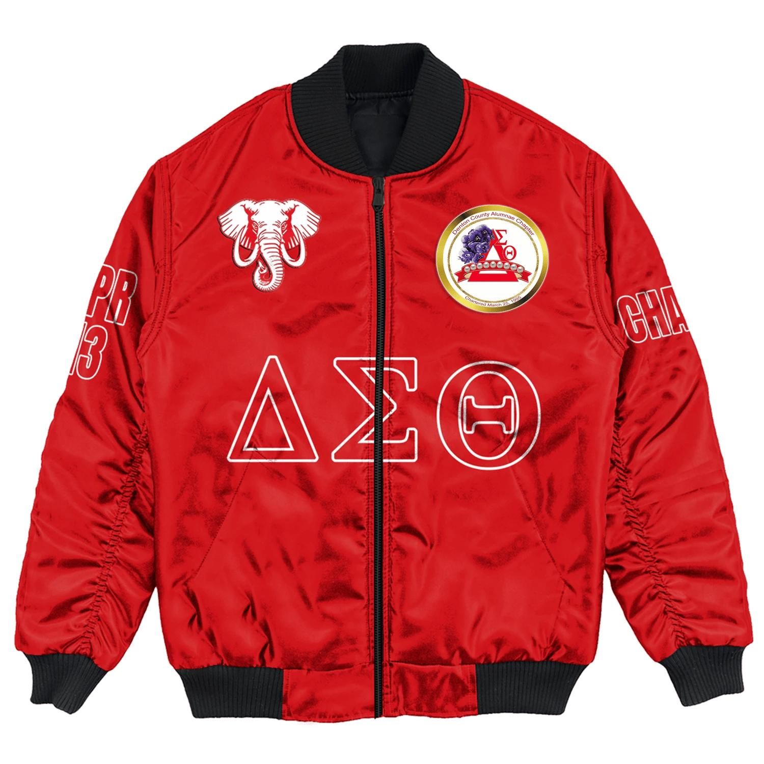 (Custom) Africa Zone Jacket - Denton County Alumnae Chapter Bomber Jackets A31 Bomber Jacket (Custom) Africa Zone Jacket - Denton County Alumnae Chapter Bomber Jackets A31 Bomber Jacket
