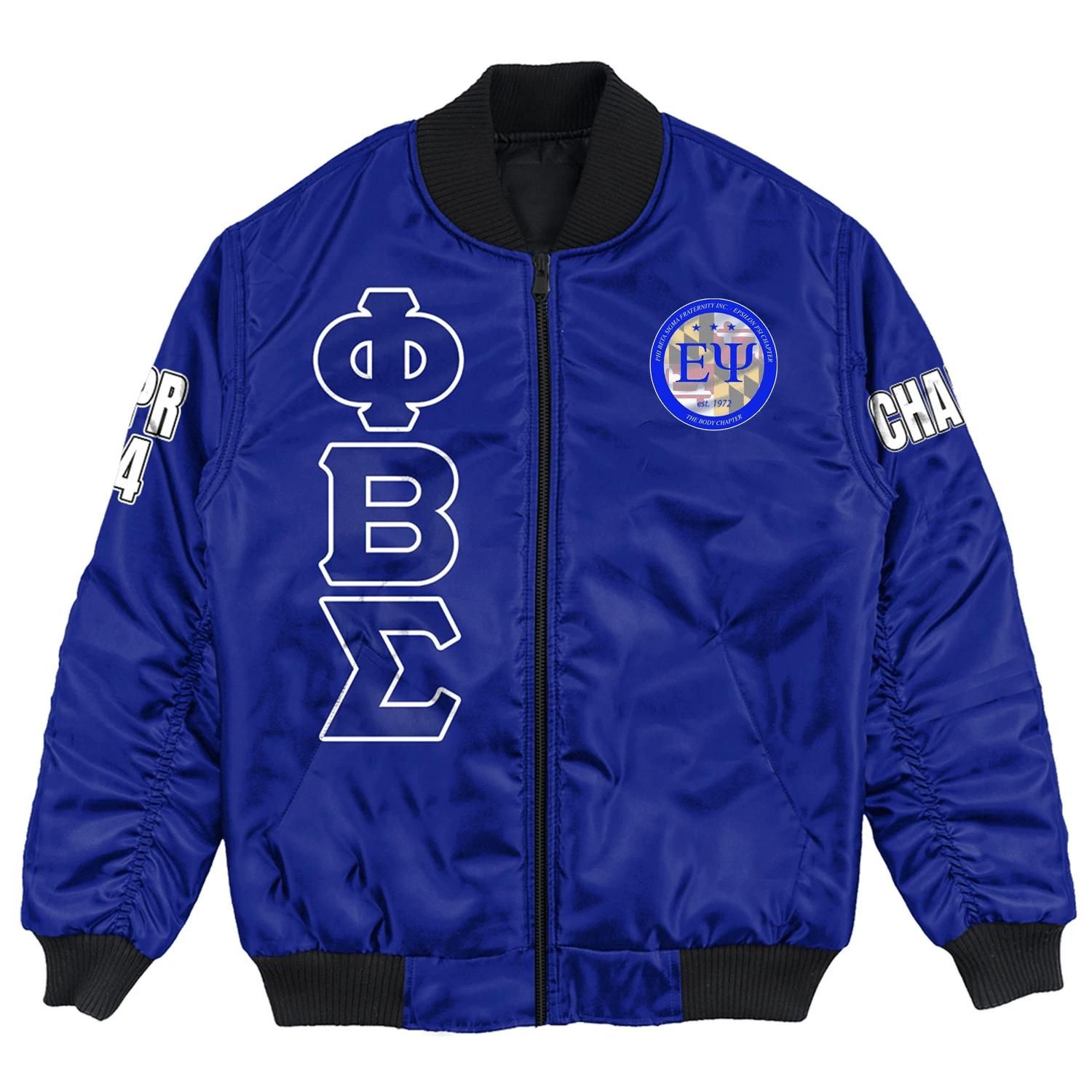 (Custom) Africa Zone Jacket - Epsilon Psi Chapter Bomber Jackets A31 Bomber Jacket (Custom) Africa Zone Jacket - Epsilon Psi Chapter Bomber Jackets A31 Bomber Jacket
