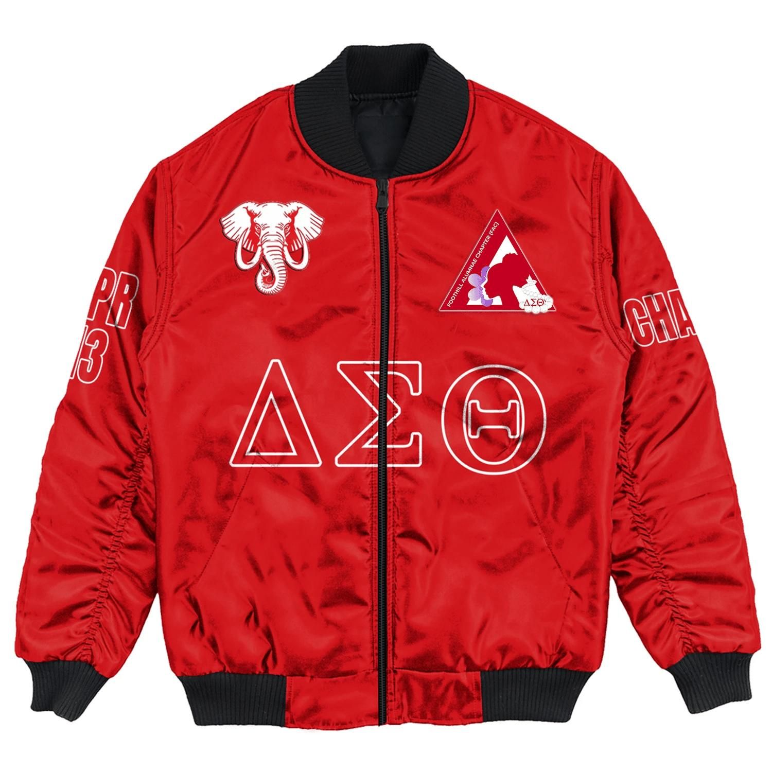 (Custom) Africa Zone Jacket - Foothill Alumnae Chapter Bomber Jackets A31 Bomber Jacket (Custom) Africa Zone Jacket - Foothill Alumnae Chapter Bomber Jackets A31 Bomber Jacket