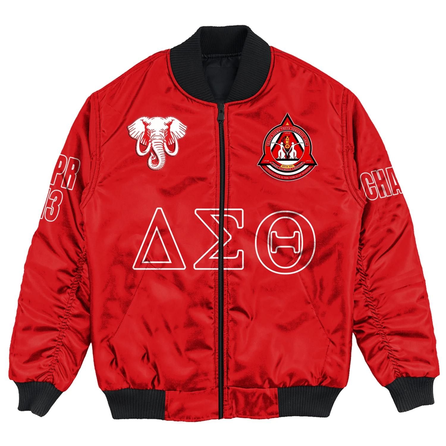 (Custom) Africa Zone Jacket - Gary Alumnae Chapter Bomber Jackets A31 Bomber Jacket (Custom) Africa Zone Jacket - Gary Alumnae Chapter Bomber Jackets A31 Bomber Jacket