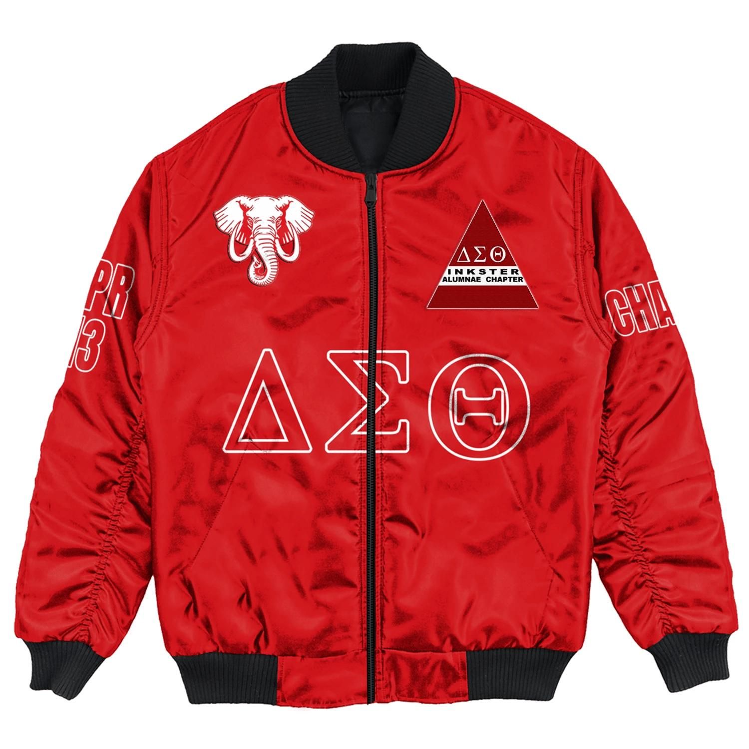 (Custom) Africa Zone Jacket - Inkster Alumnae Chapter Bomber Jackets A31 Bomber Jacket (Custom) Africa Zone Jacket - Inkster Alumnae Chapter Bomber Jackets A31 Bomber Jacket