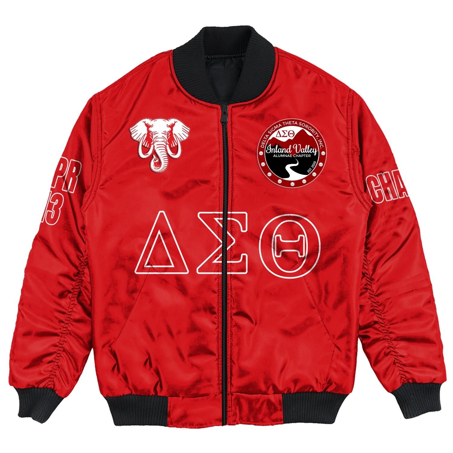 (Custom) Africa Zone Jacket - Inland Valley Alumnae Chapter Bomber Jackets A31 Bomber Jacket (Custom) Africa Zone Jacket - Inland Valley Alumnae Chapter Bomber Jackets A31 Bomber Jacket