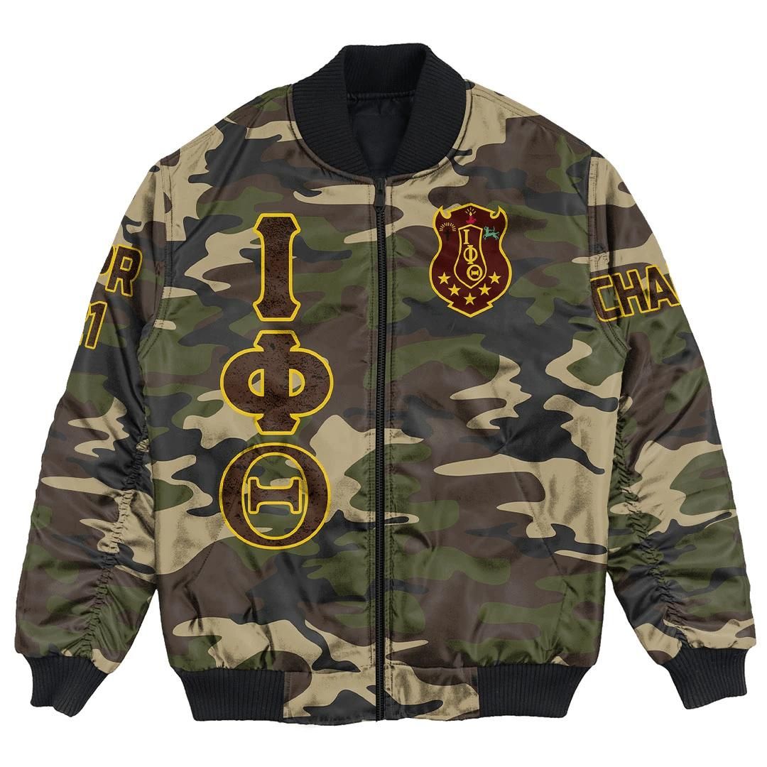(Custom) Africa Zone Jacket - Iota Phi Theta Camouflage Bomber Jackets A31 Bomber Jacket (Custom) Africa Zone Jacket - Iota Phi Theta Camouflage Bomber Jackets A31 Bomber Jacket