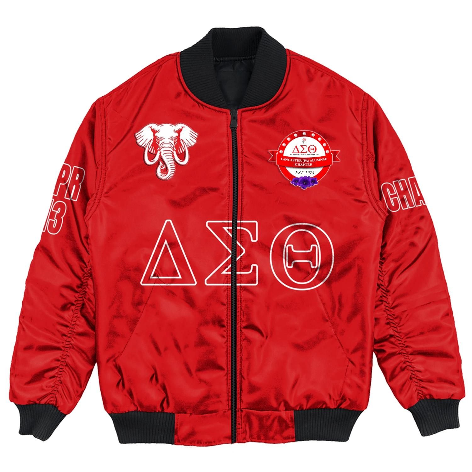 (Custom) Africa Zone Jacket - Lancaster (Pa) Alumnae Chapter Bomber Jackets A31 Bomber Jacket (Custom) Africa Zone Jacket - Lancaster (Pa) Alumnae Chapter Bomber Jackets A31 Bomber Jacket