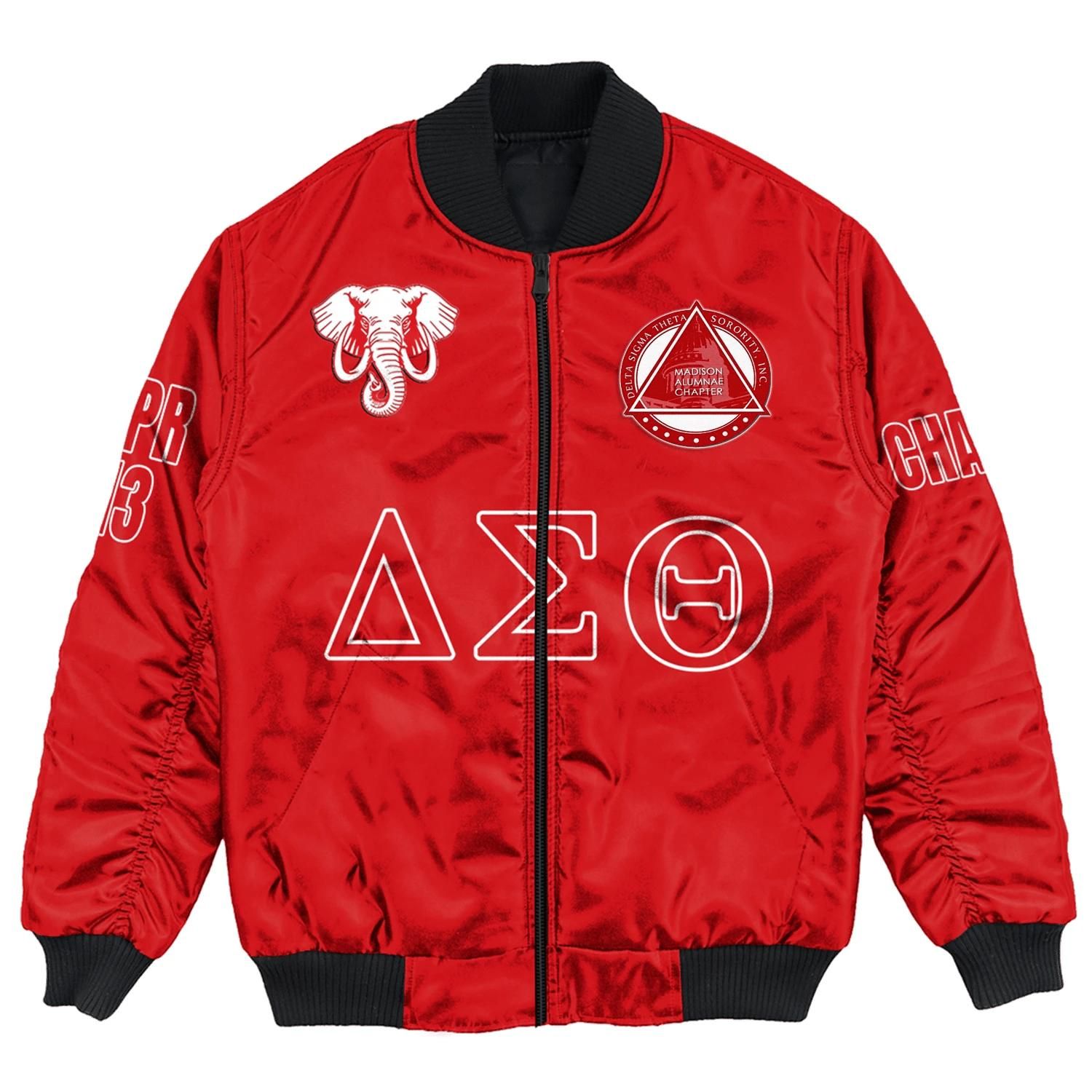 (Custom) Africa Zone Jacket - Madison Alumnae Chapter Bomber Jackets A31 Bomber Jacket (Custom) Africa Zone Jacket - Madison Alumnae Chapter Bomber Jackets A31 Bomber Jacket