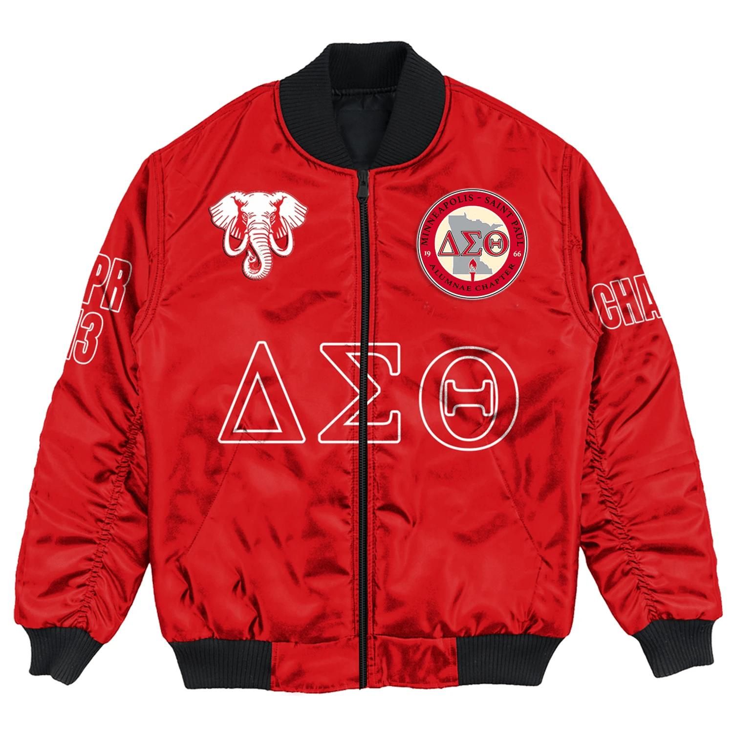 (Custom) Africa Zone Jacket - Minneapolis-Saint Paul Alumnae Chapter Bomber Jackets A31 Bomber Jacket (Custom) Africa Zone Jacket - Minneapolis-Saint Paul Alumnae Chapter Bomber Jackets A31 Bomber Jacket