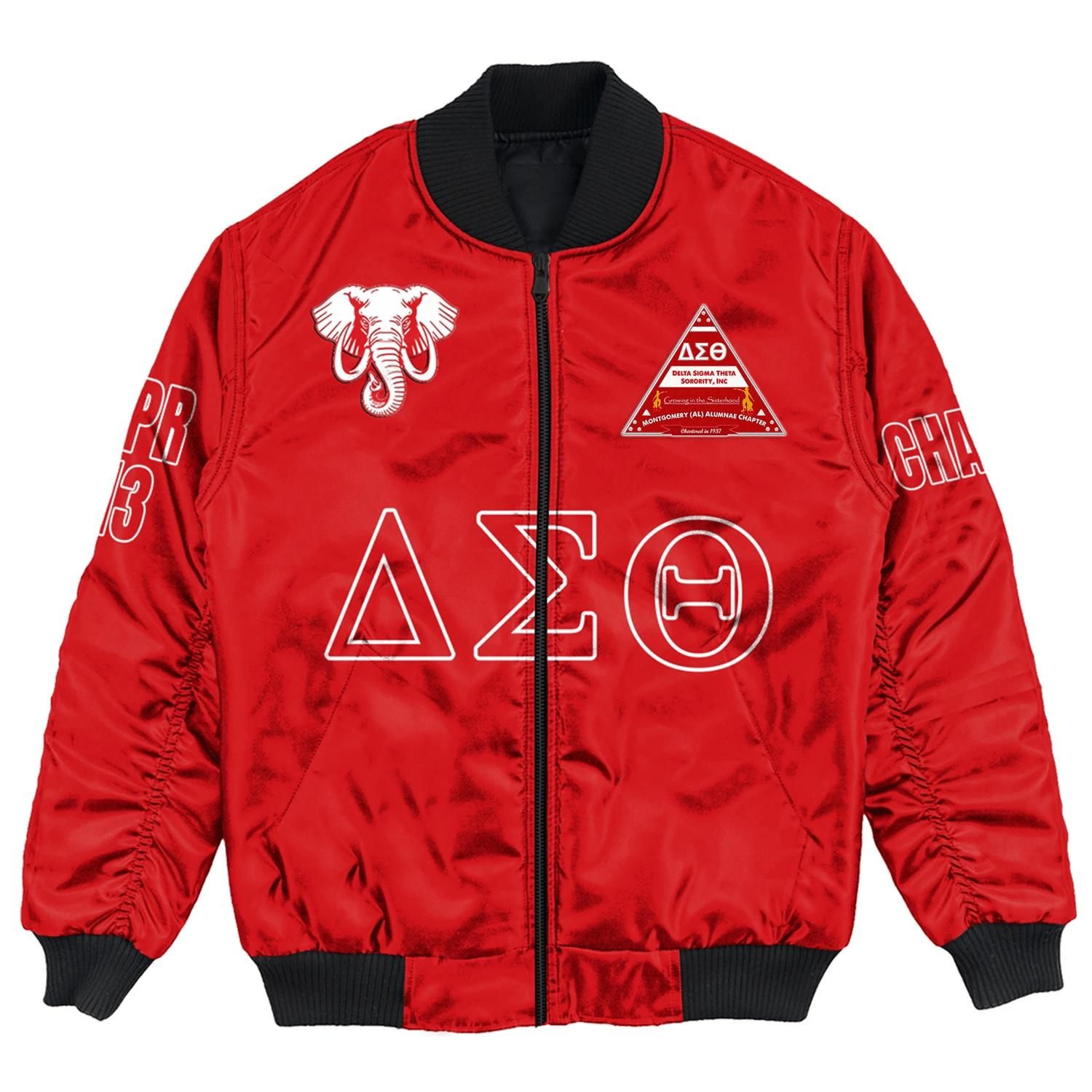(Custom) Africa Zone Jacket - Montgomery (Al) Alumnae Chapter Bomber Jackets A31 Bomber Jacket (Custom) Africa Zone Jacket - Montgomery (Al) Alumnae Chapter Bomber Jackets A31 Bomber Jacket