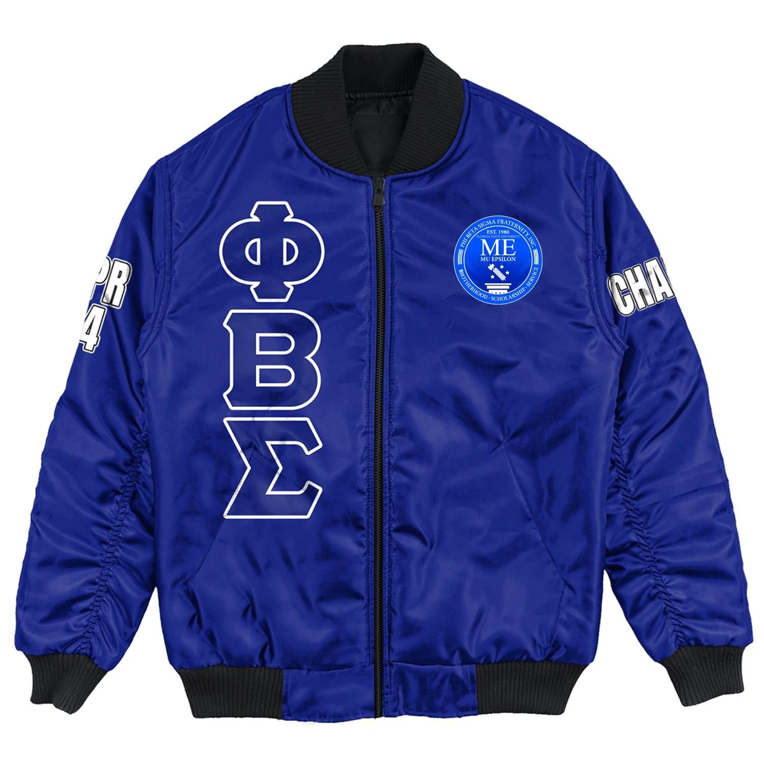 (Custom) Africa Zone Jacket - Mu Epsilon Chapter Bomber Jackets A31 Bomber Jacket (Custom) Africa Zone Jacket - Mu Epsilon Chapter Bomber Jackets A31 Bomber Jacket