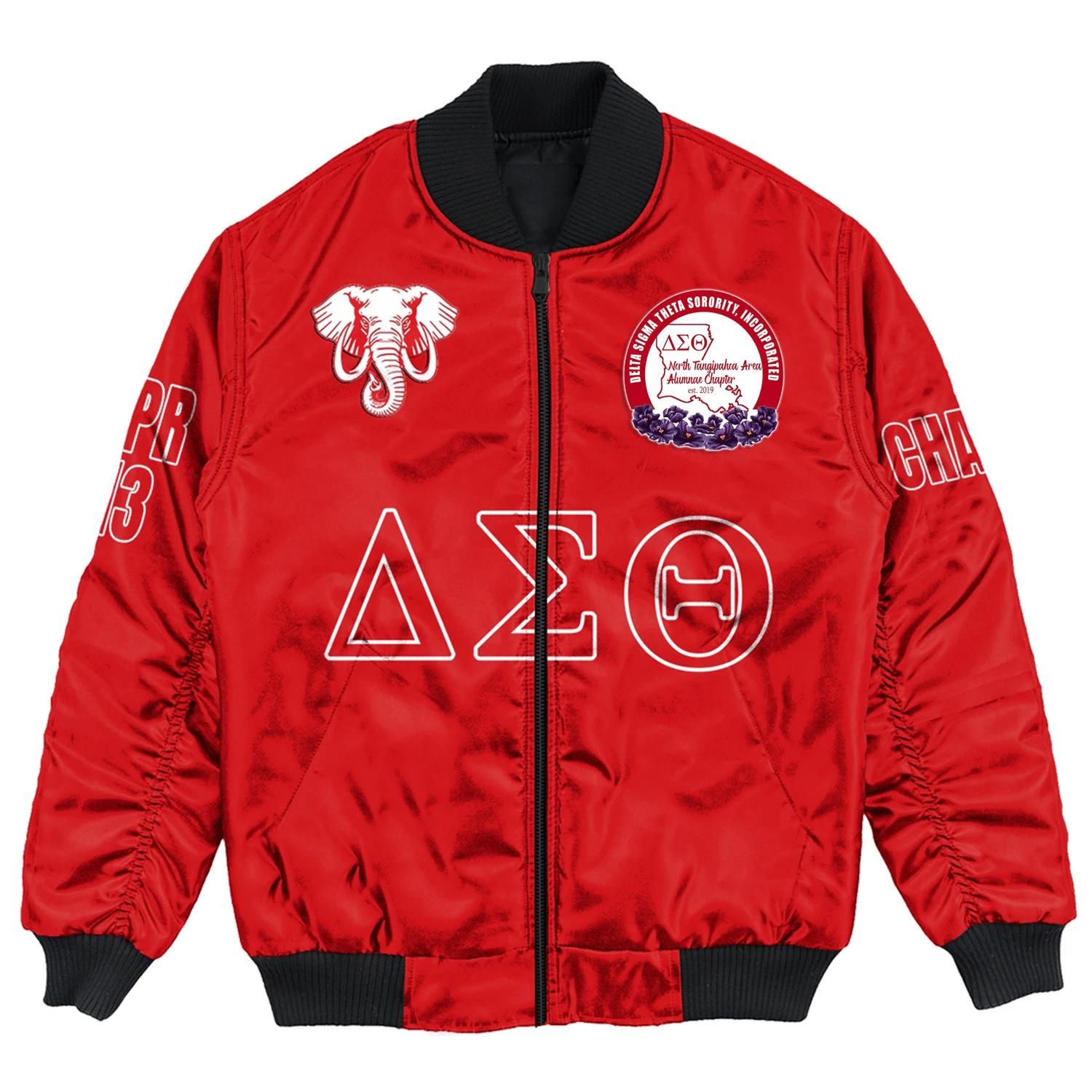 (Custom) Africa Zone Jacket - Northeast Wisconsin Alumnae Chapter Bomber Jackets A31 Bomber Jacket (Custom) Africa Zone Jacket - Northeast Wisconsin Alumnae Chapter Bomber Jackets A31 Bomber Jacket