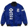 (Custom) Africa Zone Jacket - Phi Beta Sigma (Blue) Bomber Jackets A31 Bomber Jacket