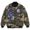 (Custom) Africa Zone Jacket - Phi Beta Sigma Camouflage Bomber Jackets A31 Bomber Jacket