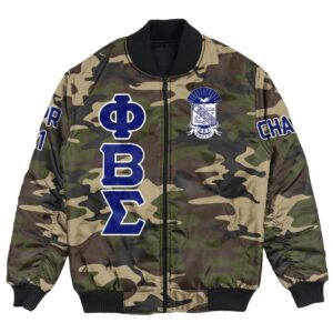 (Custom) Africa Zone Jacket - Phi Beta Sigma Camouflage Bomber Jackets A31 Bomber Jacket