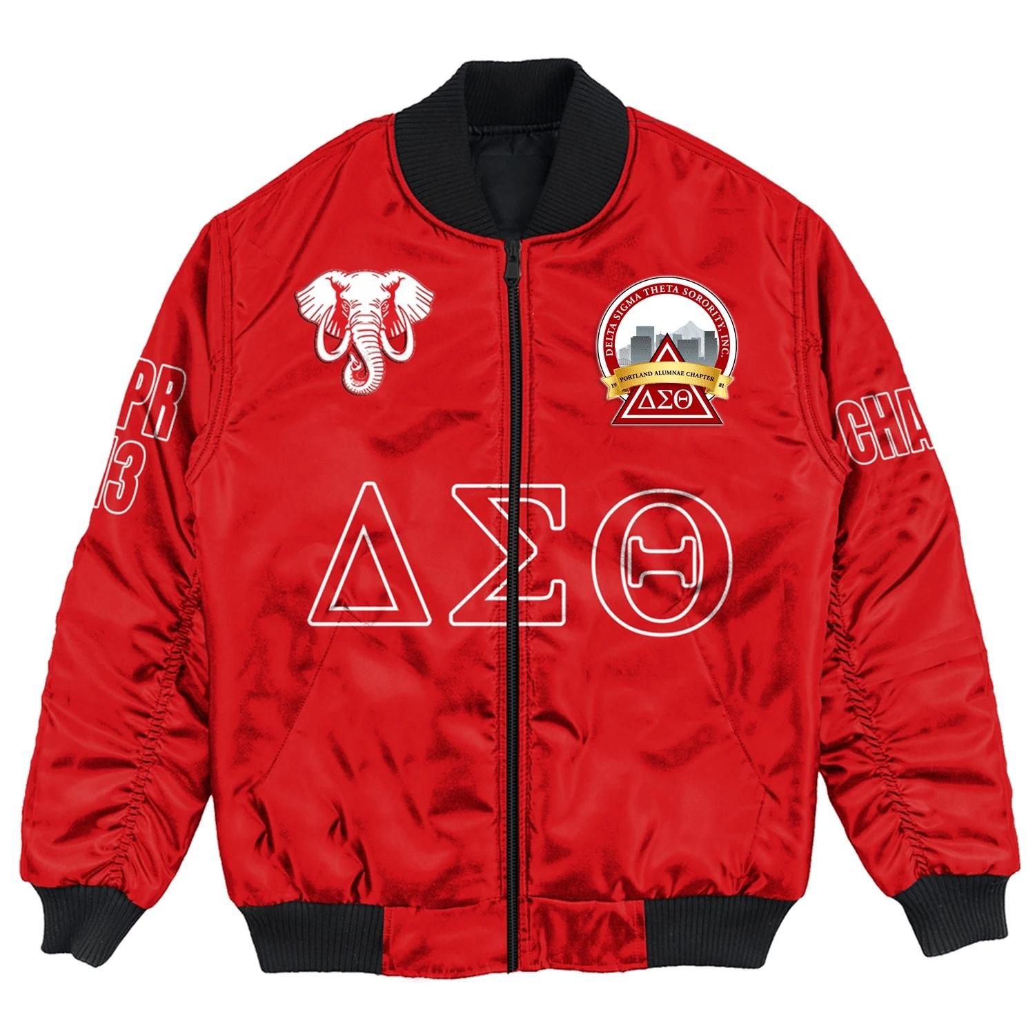 (Custom) Africa Zone Jacket - Portland Alumnae Chapter Bomber Jackets A31 Bomber Jacket (Custom) Africa Zone Jacket - Portland Alumnae Chapter Bomber Jackets A31 Bomber Jacket