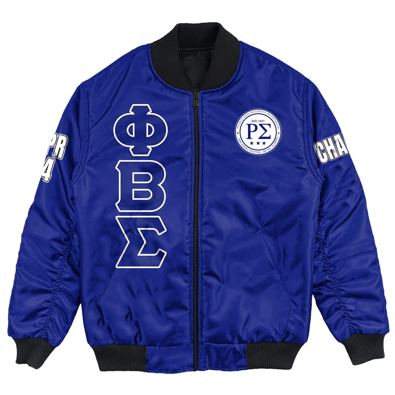 (Custom) Africa Zone Jacket - Rho Sigma Chapter Bomber Jackets A31 Bomber Jacket (Custom) Africa Zone Jacket - Rho Sigma Chapter Bomber Jackets A31 Bomber Jacket