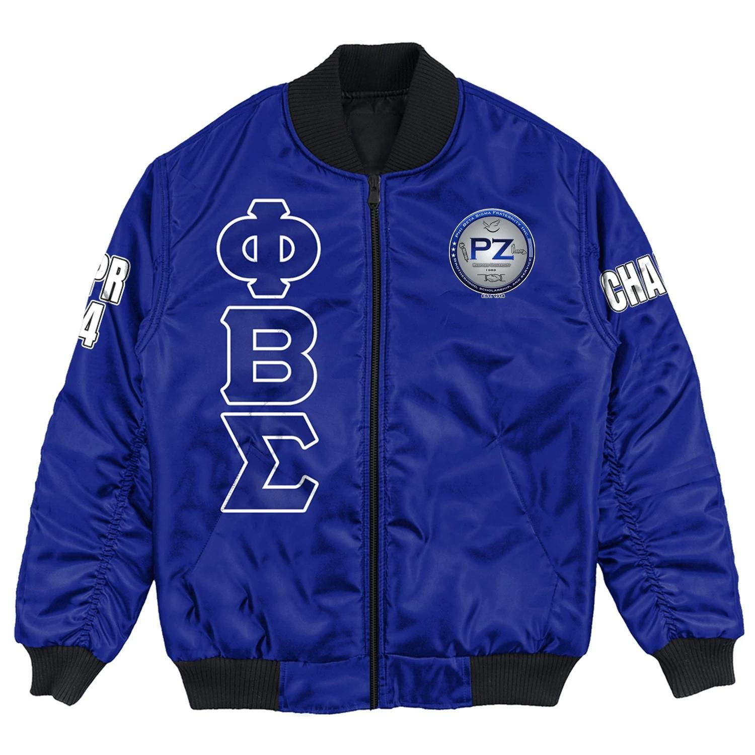 (Custom) Africa Zone Jacket - Rho Zeta Chapter Bomber Jackets A31 Bomber Jacket (Custom) Africa Zone Jacket - Rho Zeta Chapter Bomber Jackets A31 Bomber Jacket