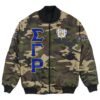 (Custom) Africa Zone Jacket - Sigma Gamma Rho Camouflage Bomber Jackets A31 Bomber Jacket