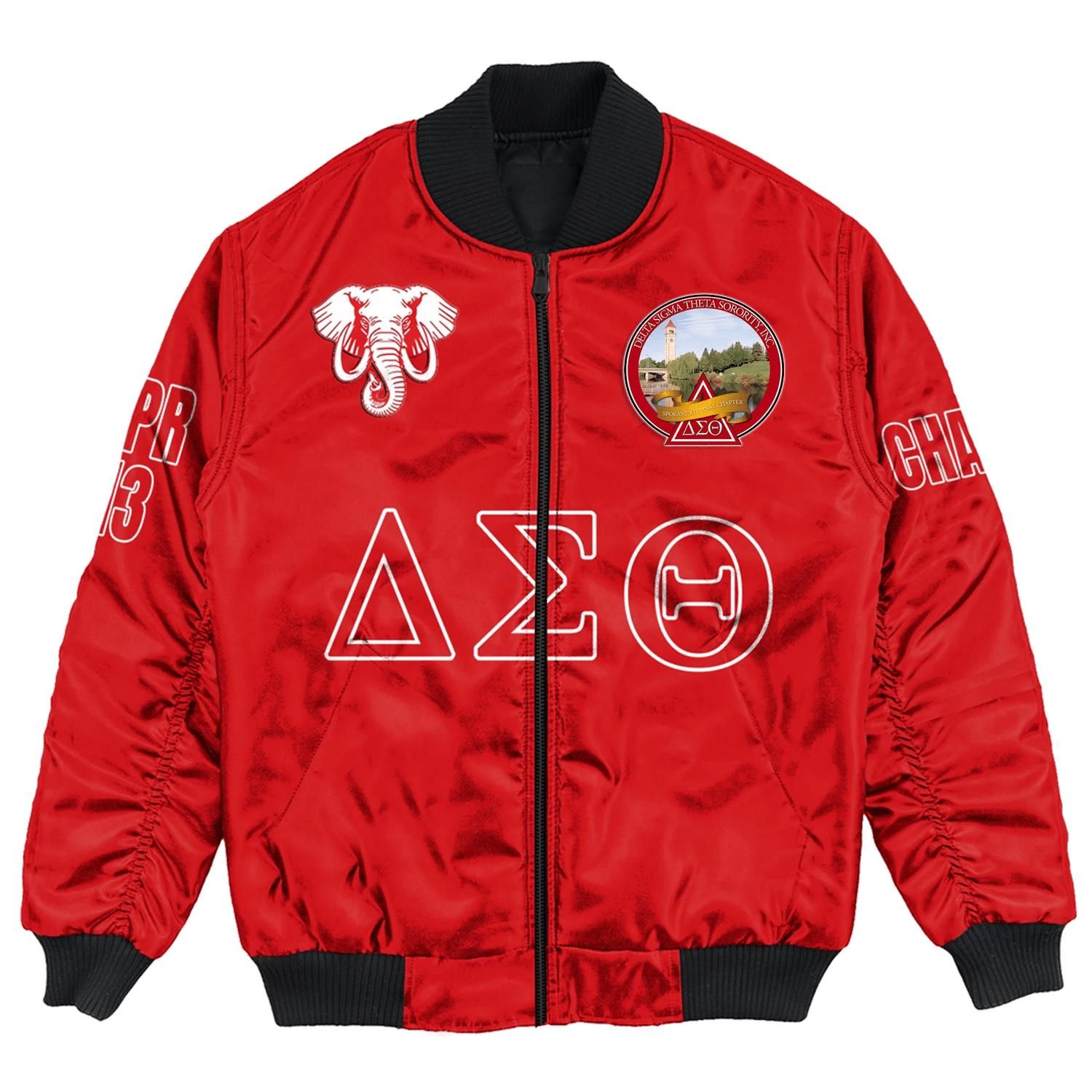 (Custom) Africa Zone Jacket - Spokane Alumnae Chapter Bomber Jackets A31 Bomber Jacket (Custom) Africa Zone Jacket - Spokane Alumnae Chapter Bomber Jackets A31 Bomber Jacket