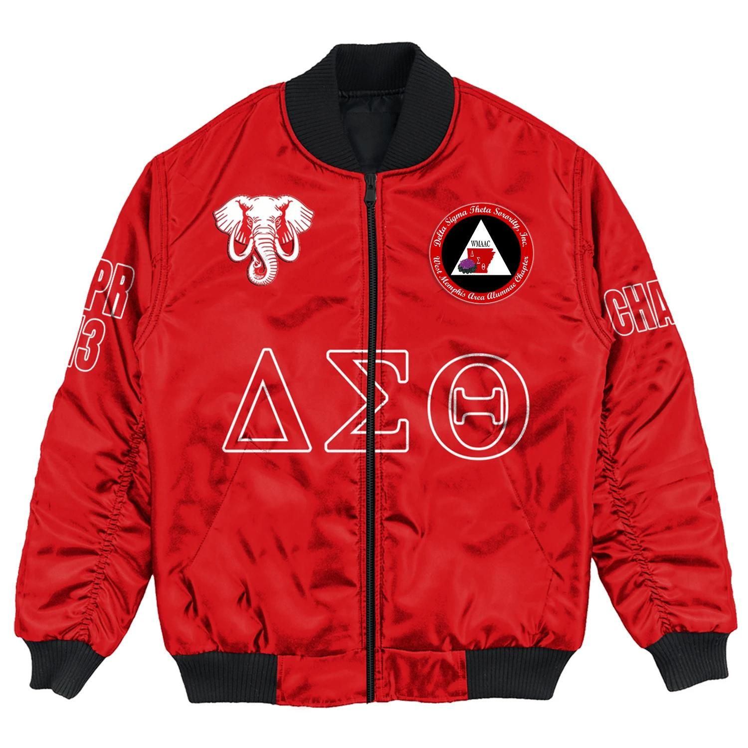 (Custom) Africa Zone Jacket - West Memphis Area Alumnae Chapter Bomber Jackets A31 Bomber Jacket (Custom) Africa Zone Jacket - West Memphis Area Alumnae Chapter Bomber Jackets A31 Bomber Jacket