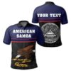 (Custom) Ameican Samoa Coat Of Arms Polo Shirt - Dat Style - JD