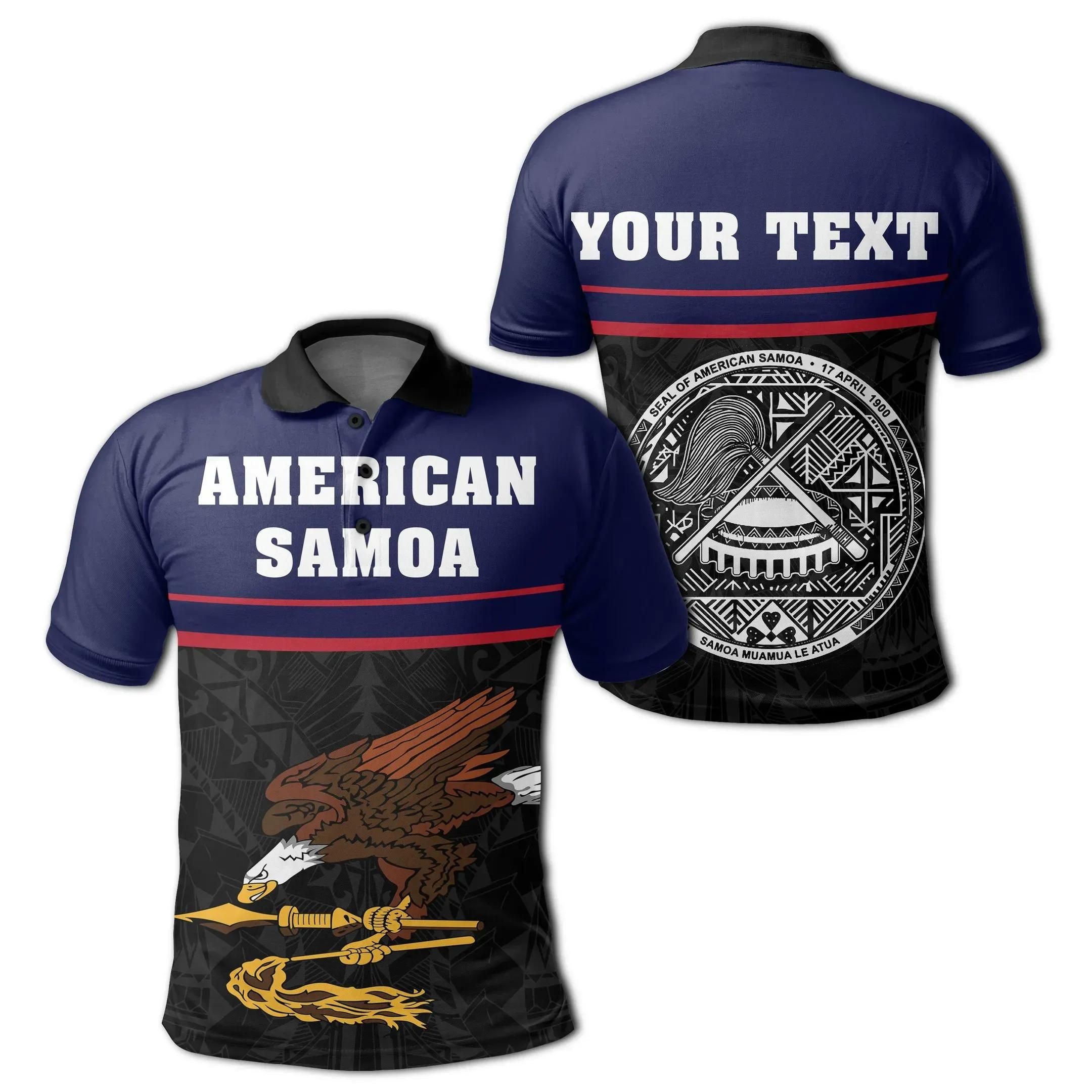 (Custom) Ameican Samoa Coat Of Arms Polo Shirt - Dat Style - JD (Custom) Ameican Samoa Coat Of Arms Polo Shirt - Dat Style - JD