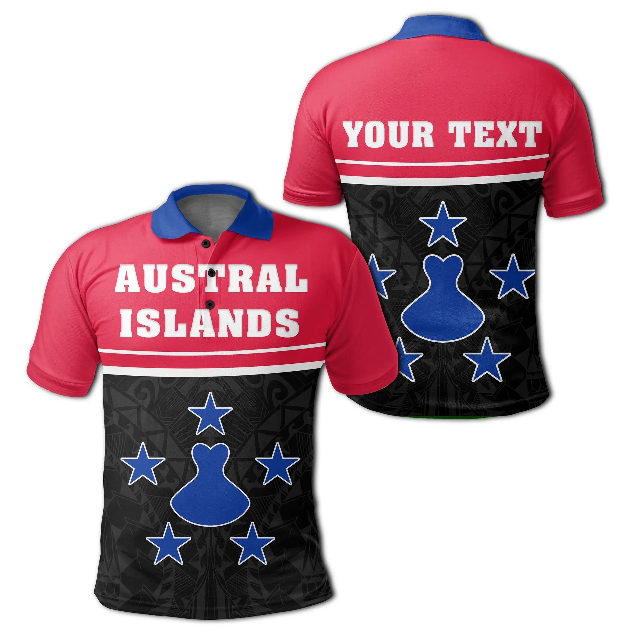 (Custom) Austral Islands Coat Of Arms Polo Shirt - Dat Style - JD (Custom) Austral Islands Coat Of Arms Polo Shirt - Dat Style - JD