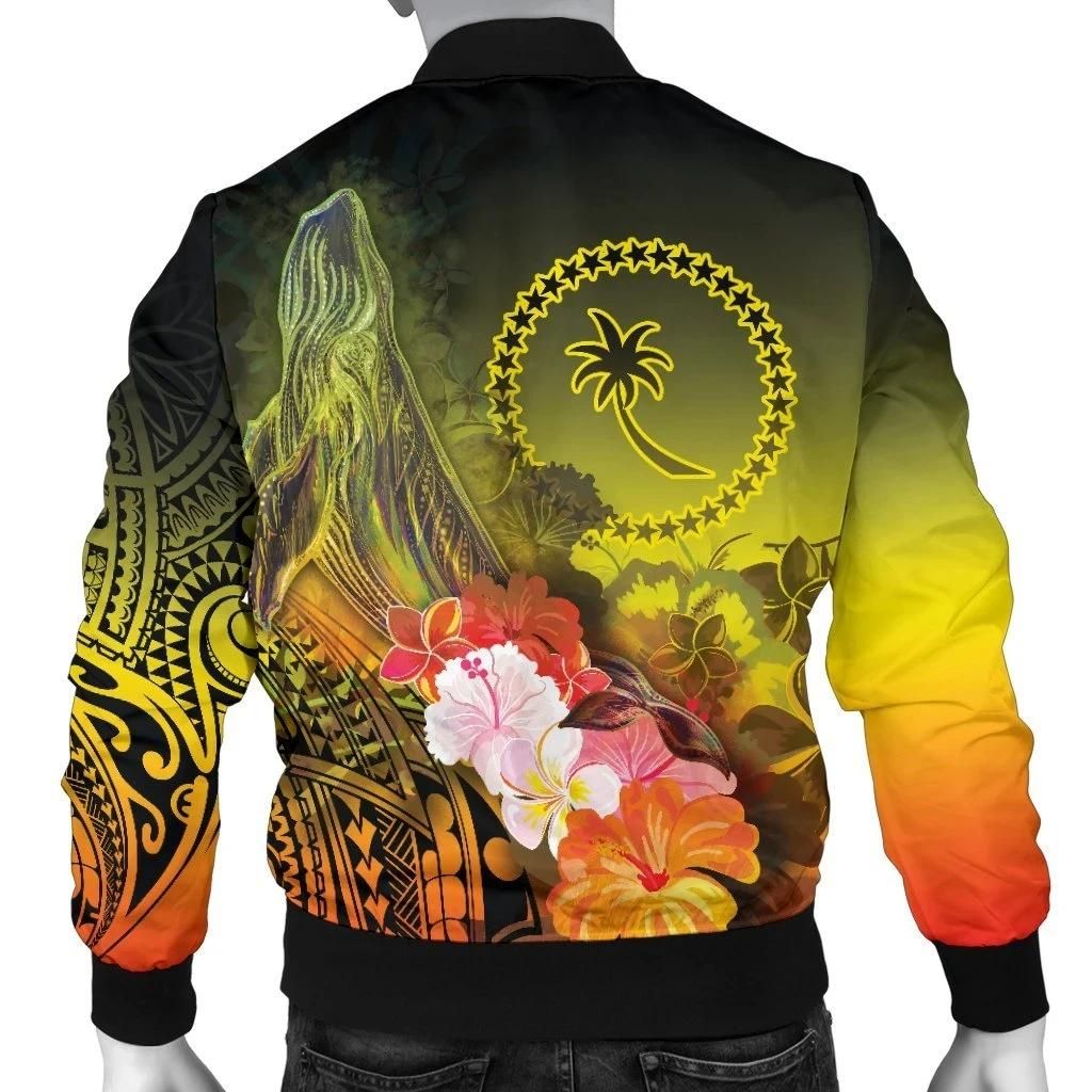 Custom-Chuuk-Mens-Bomber-Jacket-Humpback-Whale-with-Tropical-Flowers-Yellow-BN18-Bomber-Jacket-1