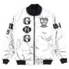 (Custom) Getteestore Jacket - Groove Phi Groove White Bomber Jackets A31 Bomber Jacket