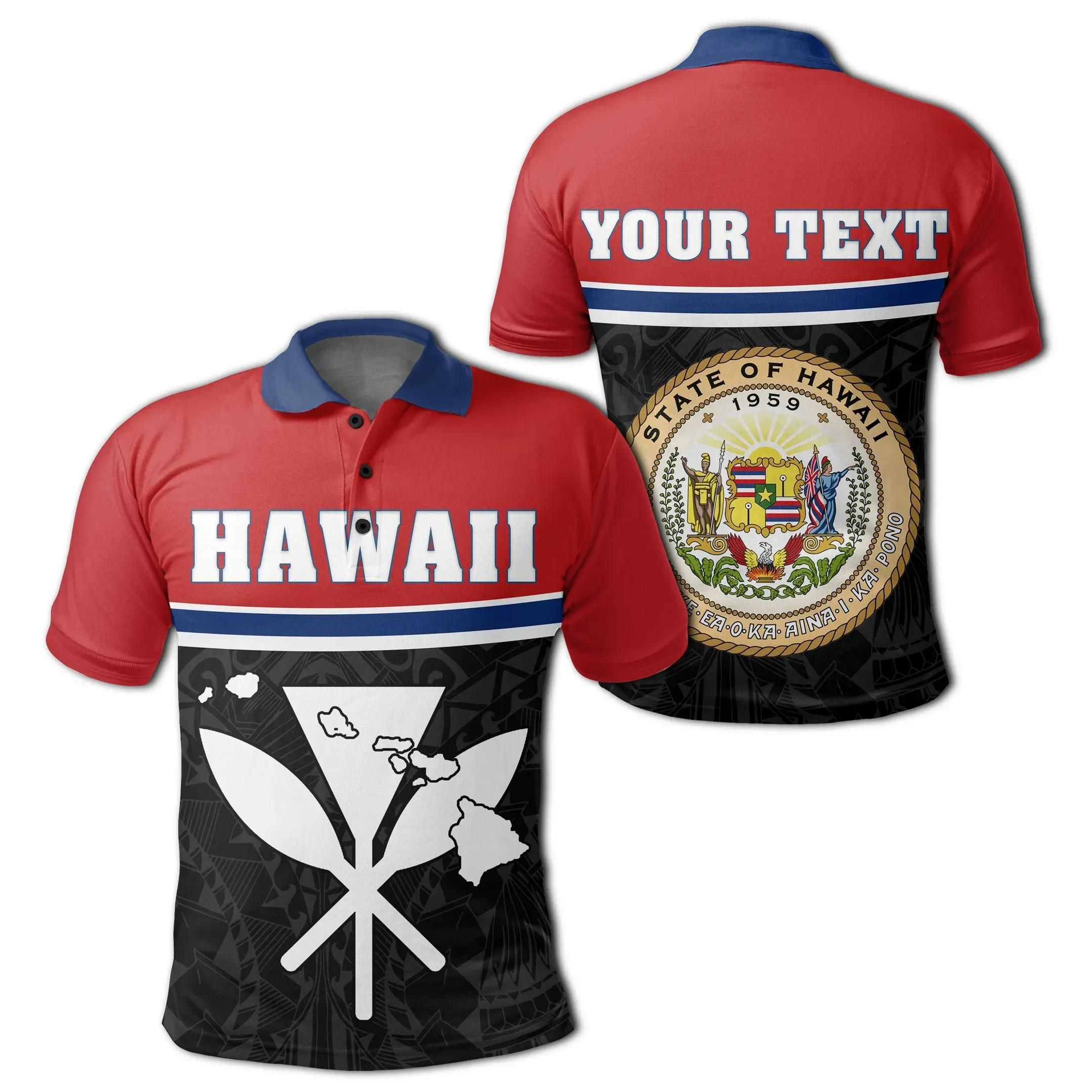 (Custom) Hawaii Coat Of Arms Polo Shirt - Dat Style - JD (Custom) Hawaii Coat Of Arms Polo Shirt - Dat Style - JD
