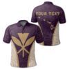 (Custom) Hawaii Kanaka Map Polo Shirt - James Style - Purple - AH - J6