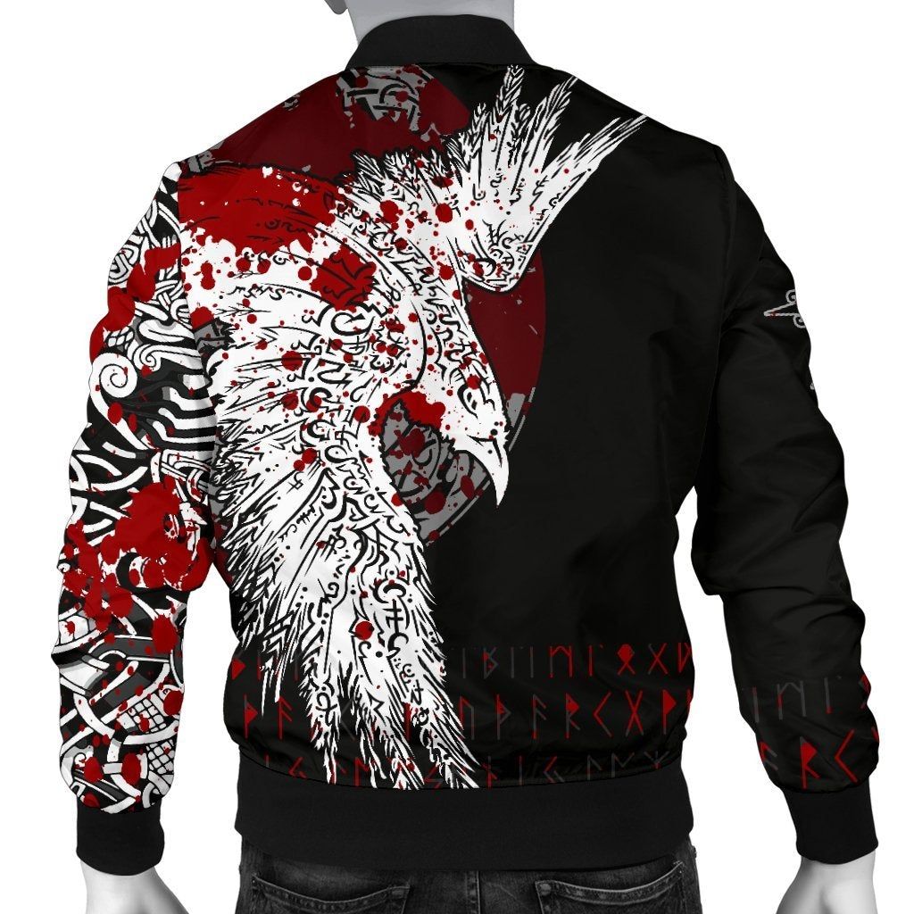 Custom-Mens-Bomber-Jacket-Mystical-Raven-Tattoo-Blood-A31-Bomber-Jacket-1