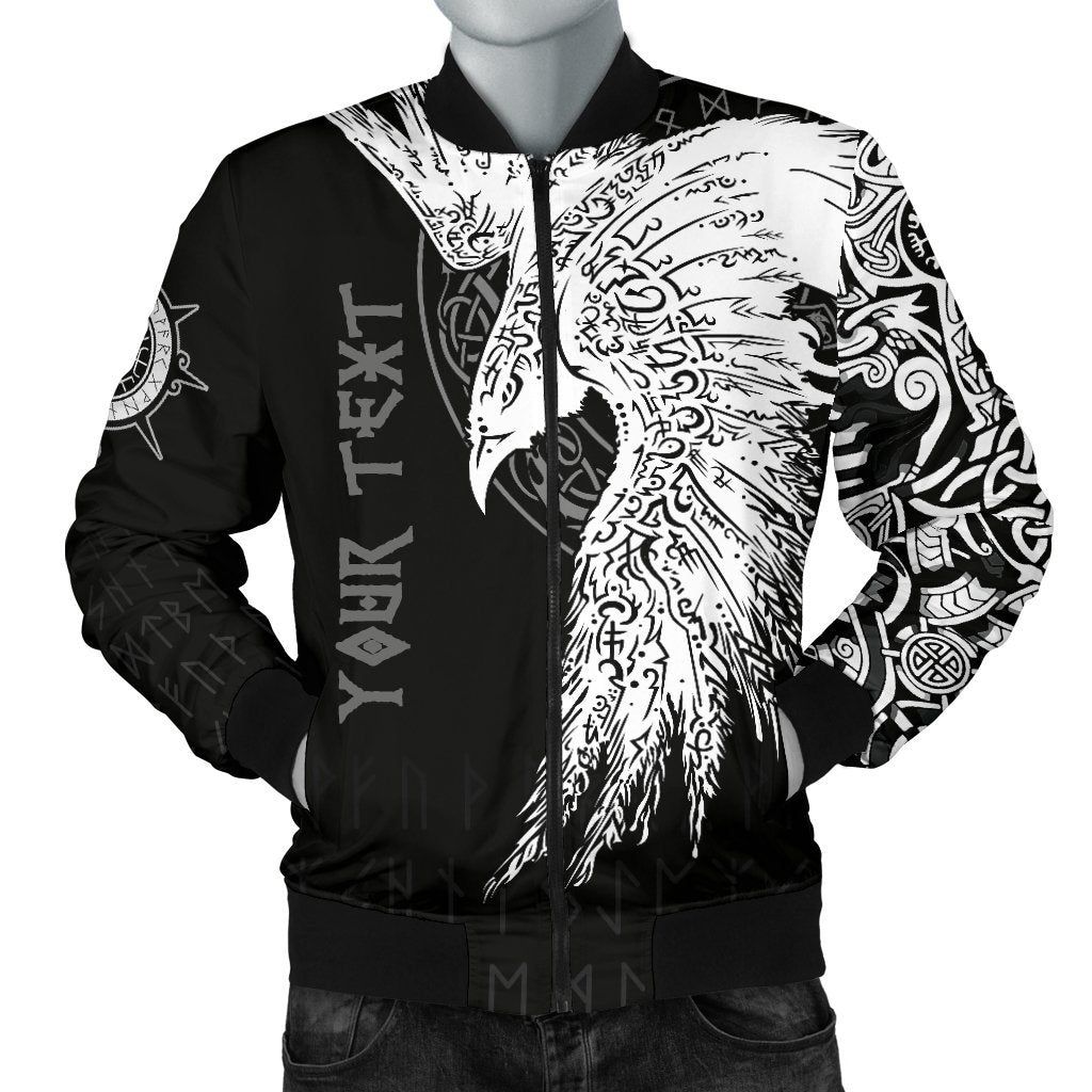 Custom Men's Bomber Jacket Mystical Raven Tattoo Special A31 Bomber Jacket Custom Men's Bomber Jacket Mystical Raven Tattoo Special A31 Bomber Jacket