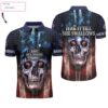 Custom Name Bass Fishing Skull Fisherman American Angler Polo Shirt #V