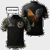 Custom Name Mexican Rooster Camo Polo Shirt