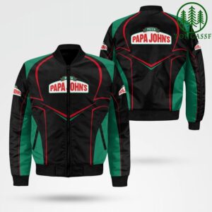 Custom Name Papa johns Pizza green version Bomber Jacket Hoodie T-shirt Bomber Jacket