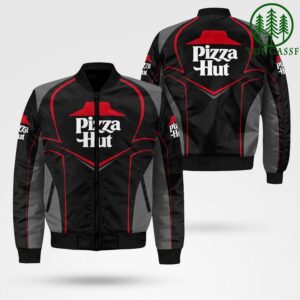Custom Name Pizza Hut black Bomber Jacket Hoodie T-shirt Bomber Jacket