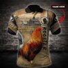 Custom Name Strong Rooster In Farm Polo Shirt